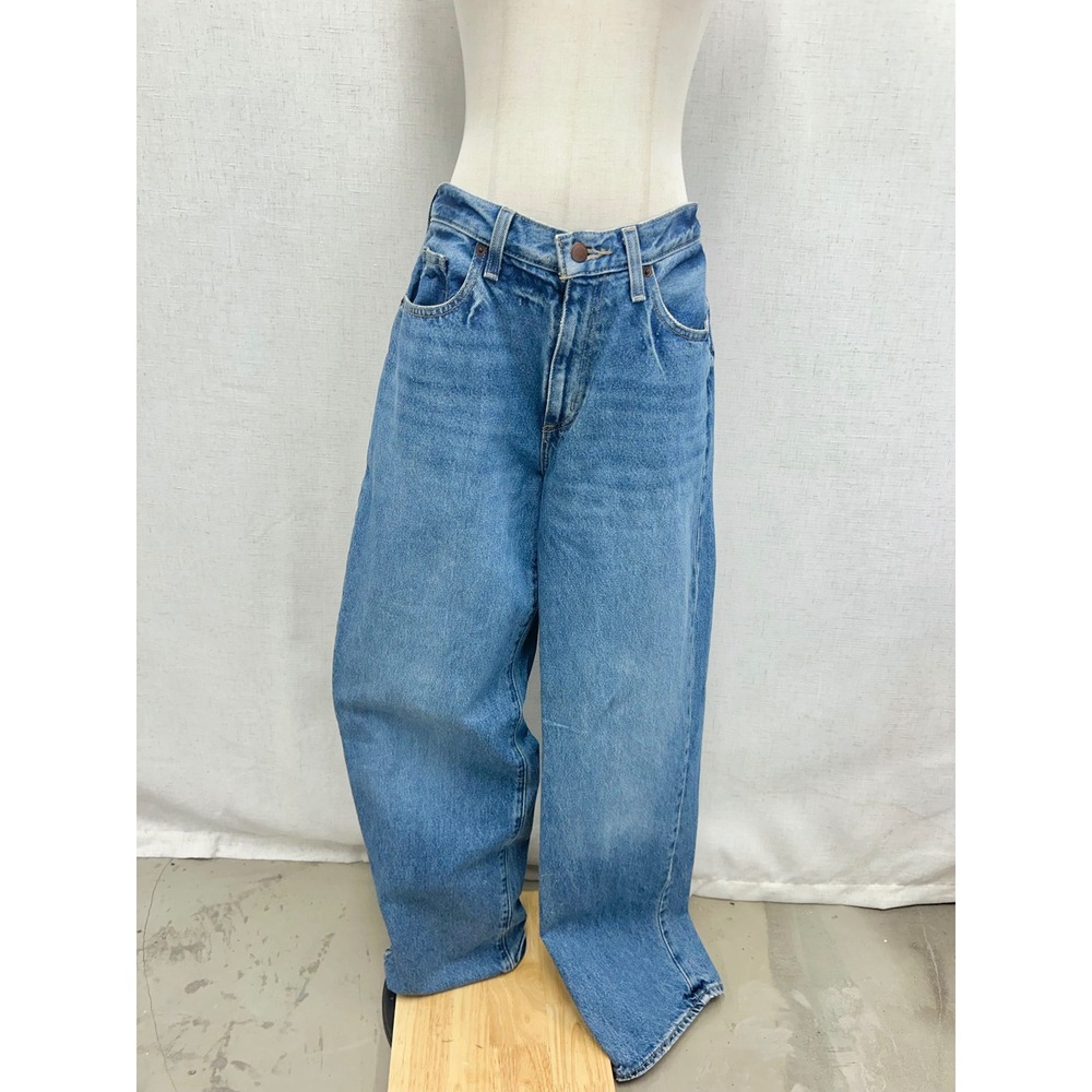 Universal Thread 100% Cotton Blue 90s Baggy Jeans Womens 6L High Rise Wide Leg - Picture 8 of 14